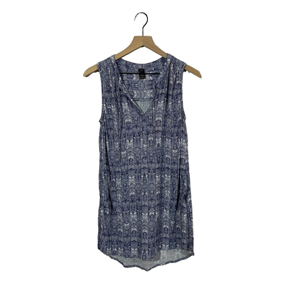 prAna Natassa Crinkled Tunic - Blue/White - Medium